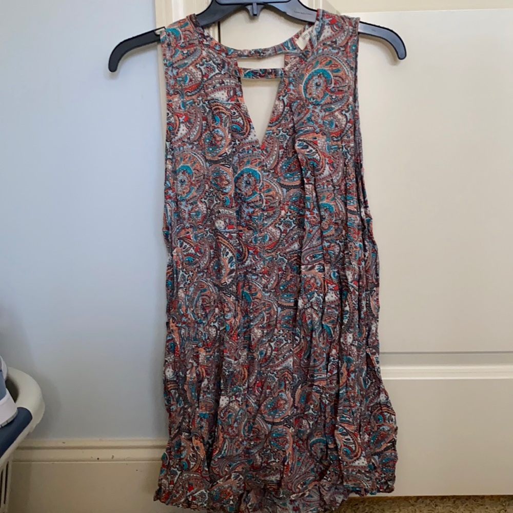 boutique dress with triangle cutout front & back